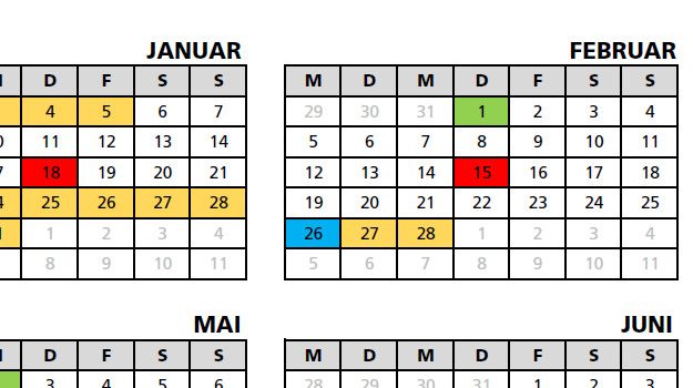 Zeitplan für den Verfügungsfonds 2018 Zeitplan für den Verfügungsfonds 2018