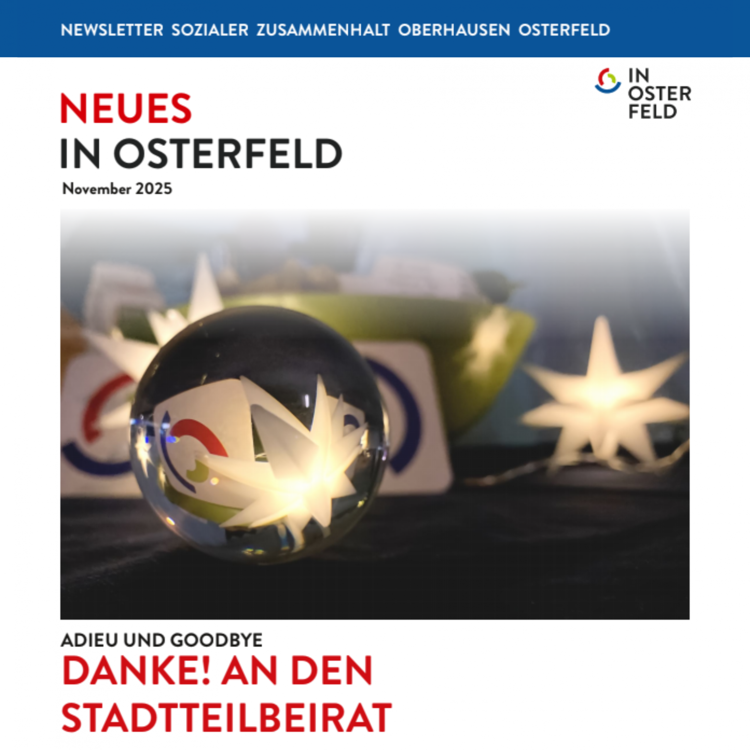 NEWSLETTER SOZIALER ZUSAMMENHALT 30