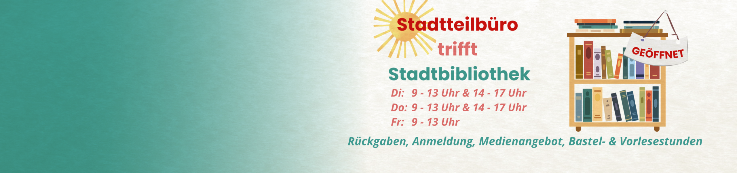 POP-UP-BIBLIOTHEK IM STADTTEILBÜRO