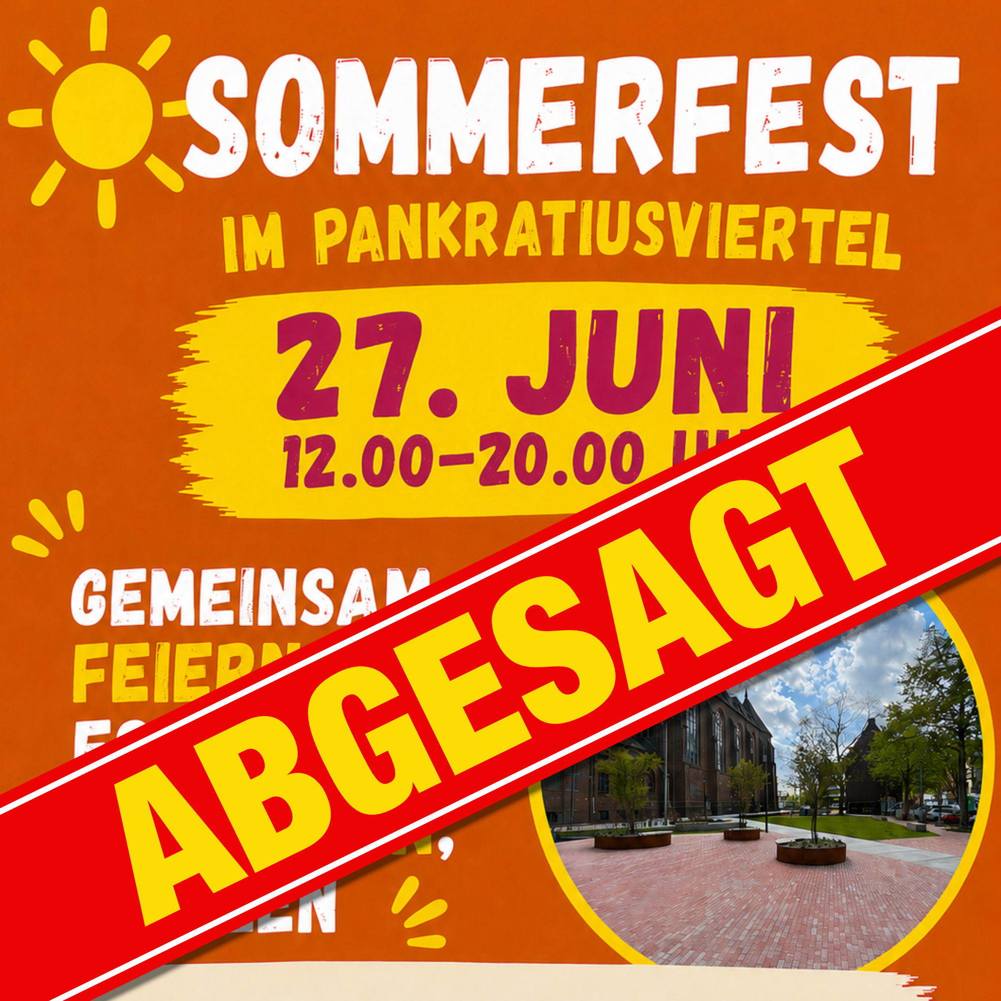 ABSAGE VOM SOMMERFEST IM PANKRATIUSFEST